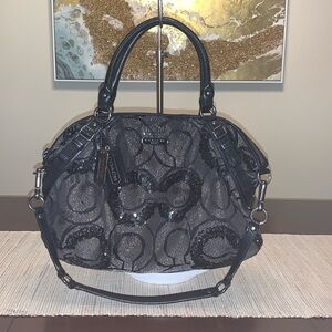 Coach Black and Gray Satchel